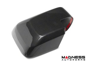 Ford Bronco Rear View Mirror Cover Set - Matte Carbon Fiber Finish - w/o 360 camera