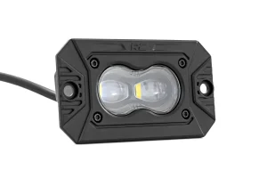 LED Light Pods - Slim - Rough Country - Black Series - 3x1.75in - Yellow SAE Fog Light