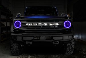 Ford Bronco Headlight LED Halo Kit - ORACLE Lighting - w/ RF Controller - ColorSHIFT - `21-`22