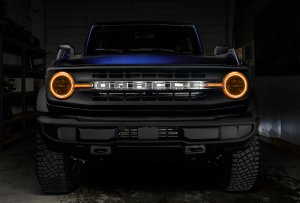 Ford Bronco Headlight Halo Kit - Front - ORACLE Lighting - ColorSHIFT w/DRL Bar, Base Headlights, w/No Controller - `21-`22