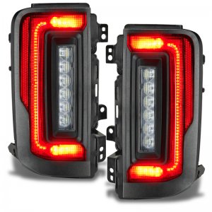 Ford Bronco LED Tail Lights - Rear - ORACLE Lighting - Flush Style, Tinted Lens, Black Series - Black - `21-`23