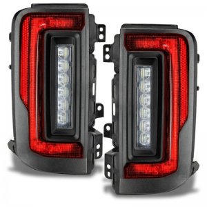 Ford Bronco LED Tail Lights - Rear - ORACLE Lighting - Flush Style, Tinted Lens, Black Series - Black - `21-`23