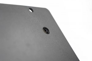 Ford Bronco License Plate Mount - Front - DV8 Offroad - Slanted - Black - 2021