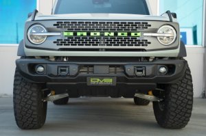 Ford Bronco License Plate Mount - Front - DV8 Offroad - Slanted - Black - 2021