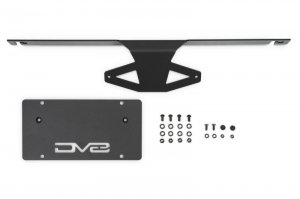 Ford Bronco License Plate Mount - Front - DV8 Offroad - Slanted - Black - 2021