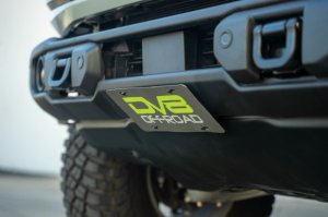 Ford Bronco License Plate Mount - Front - DV8 Offroad - Slanted - Black - 2021