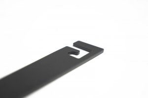 Ford Bronco License Plate Mount - Front - DV8 Offroad - Slanted - Black - 2021