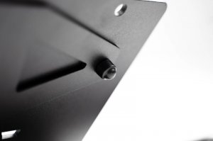 Ford Bronco License Plate Mount - Front - DV8 Offroad - Slanted - Black - 2021