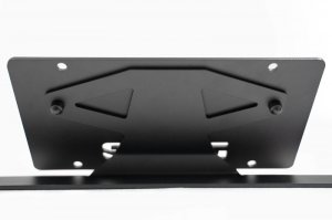 Ford Bronco License Plate Mount - Front - DV8 Offroad - Slanted - Black - 2021