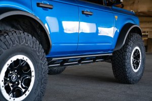 Ford Bronco Rock Sliders - DV8 Offroad - FS-15 Series - Black - `21-`22