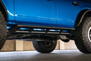 Ford Bronco Rock Sliders - DV8 Offroad - FS-15 Series - Black - `21-`22