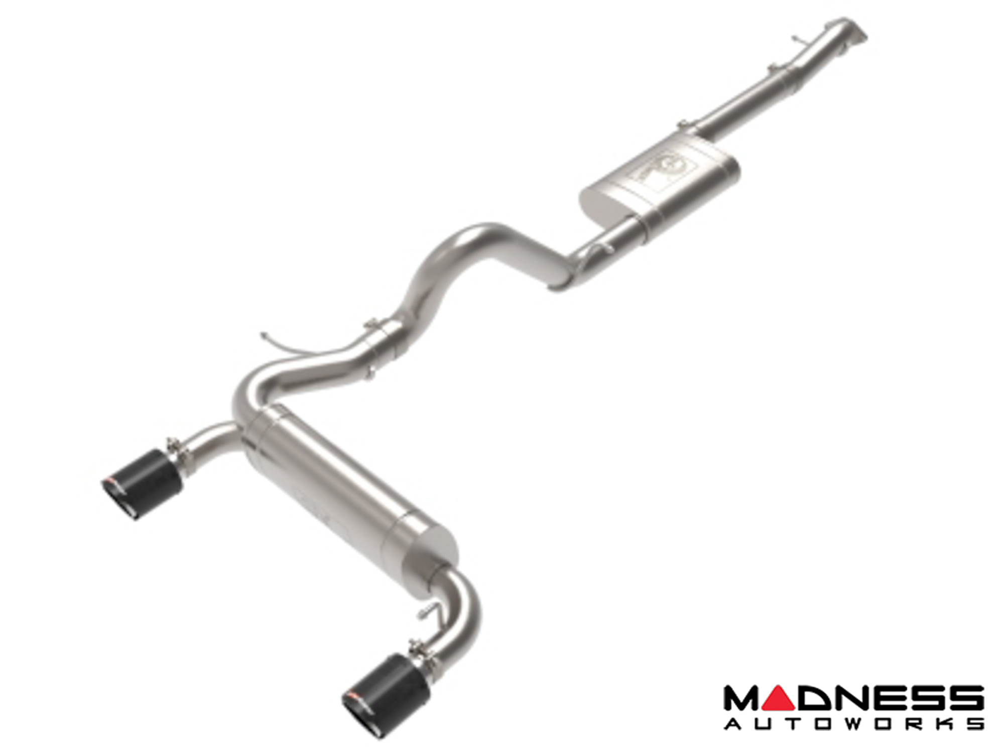 Ford Bronco Performance Exhaust System - Cat Back - Dual Exit - AFE - 3" - Carbon Fiber Tips