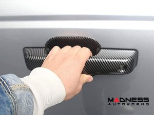  Ford Bronco Door Handle Cover Kit - 4 Door Handle Covers + 4 Door Bowl Inserts - Matte Carbon Fiber - 10 PCS - w/ Keyless Entry 