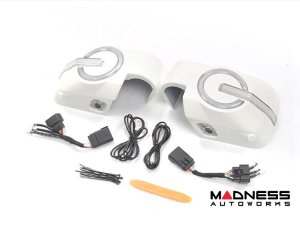 Ford Bronco Rear Mirror Cover - LED Gloss White