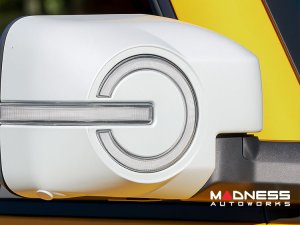 Ford Bronco Rear Mirror Cover - LED Gloss White Ford Bronco Rear Mirror Cover - LED Gloss White