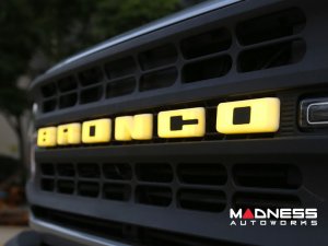 Ford Bronco Front Grille Letter Kit - LED - Yellow
