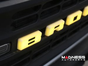 Ford Bronco Front Grille Letter Kit - LED - Yellow