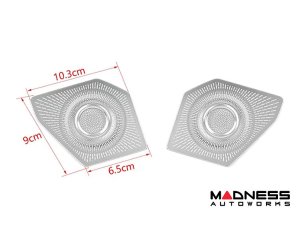 Ford Bronco Rear Speaker Pod Grille Covers - Silver