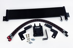 Ford Bronco Transmission Oil Cooler Kit - Front - CSF - External, 2.7L EcoBoost, CNC Billet Machined Plate - `21-`27 Ford Bronco Transmission Oil Cooler Kit - Front - CSF - External, 2.7L EcoBoost, CNC Billet Machined Plate - `21-`27