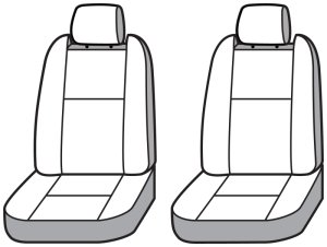Ford Bronco Raptor Seat Cover - Front - Covercraft - Carhartt Super Dux SeatSaver - Black - `22-`24