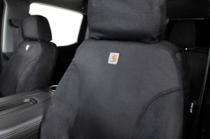 Ford Bronco Raptor Seat Cover - Front - Covercraft - Carhartt Super Dux SeatSaver - Black - `22-`24
