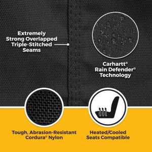 Ford Bronco Raptor Seat Cover - Front - Covercraft - Carhartt Super Dux SeatSaver - Black - `22-`24