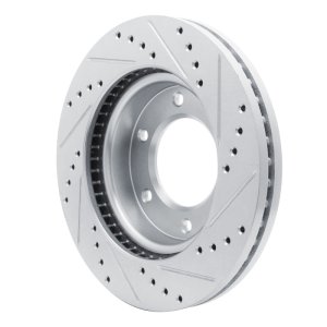 Ford Bronco Brake Rotor (1) - Front Left - DFC - Drilled & Slotted - Silver - `19-`25