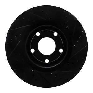 Ford Bronco Sport Brake Rotor (1) - Front Right - DFC - Drilled & Slotted - Black - `20-`25