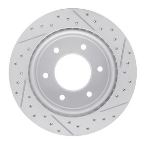 Ford Bronco Brake Rotor (1) - Rear Left - DFC - Drilled & Slotted Geoperformance - `19-`25