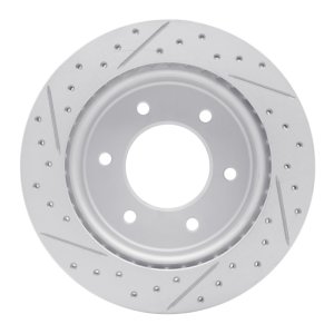 Ford Bronco Brake Rotor (1) - Rear Right - DFC - Drill & Slot Geoperformance - `19-`25