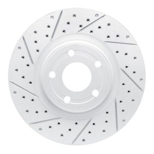 Ford Bronco Sport Brake Rotor (1) - Front Left - DFC - Drilled & Slotted Geoperformance Rotor - `20-`26