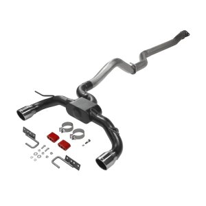 Ford Bronco Performance Exhaust - Dual Out Rear Exit - Flowmaster - Outlaw Cat-Back - Black Chrome - `21-`26