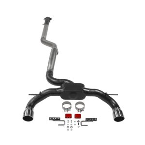 Ford Bronco Performance Exhaust - Dual Out Rear Exit - Flowmaster - Outlaw Cat-Back - Black Chrome - `21-`26