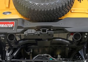 Ford Bronco Performance Exhaust - Dual Out Rear Exit - Flowmaster - Outlaw Cat-Back - Black Chrome - `21-`26