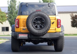 Ford Bronco Performance Exhaust - Dual Out Rear Exit - Flowmaster - Outlaw Cat-Back - Black Chrome - `21-`26