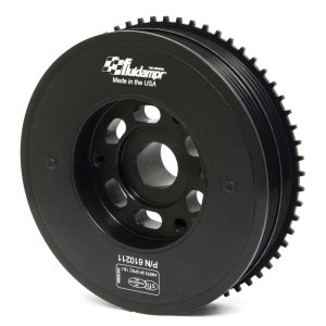 Ford Bronco Crankshaft Damper - Fluidampr - Internally Balanced, Harmonic Balancer - Black Zinc Chromate - `21-`25
