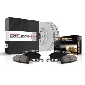 Ford Bronco Sport Brake Pads + Rotors - Front - PowerStop - GEOMET 360 Coated Rotors + Z17 Low-Dust Ceramic Pads - `21-`22