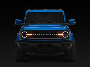 Ford Bronco LED Headlights - Raxiom - LED Halo with White Backlight - Black - `21-`26