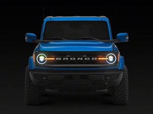 Ford Bronco LED Headlights - Raxiom - LED Halo with White Backlight - Black - `21-`26