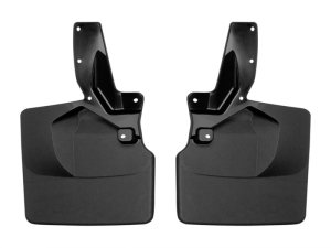 Ford Bronco Mud Flaps - Front - WeatherTech - No-Drill DigitalFit, QuickTurn Fastening System - Black - `21-`27