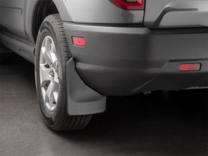 Ford Bronco Sport Mud Flaps - Rear - WeatherTech - No-Drill DigitalFit with QuickTurn Fastening System - Black - `21-`27