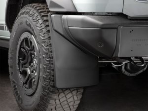 Ford Bronco Mud Flaps - WeatherTech - No-Drill DigitalFit, QuickTurn Fastening System (for 315 width tires) - Black - `21-`27