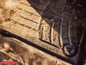 Ford Bronco Floor Mats - Rear - WeatherTech - FloorLiner HP - Black - `21-`27