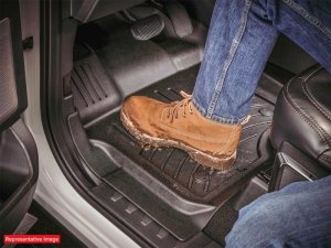 Ford Bronco Floor Mats - Rear - WeatherTech - FloorLiner HP - Black - `21-`27