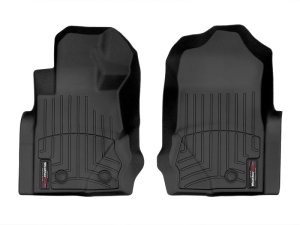Ford Bronco Floor Liners - Front - WeatherTech - FloorLiner DigitalFit - Vinyl Floors Only - Black - `21-`27