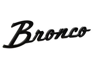 Ford Bronco Custom Emblem (1) - Bronco - Gloss Black Finish Ford Bronco Custom Emblem (1) - Bronco - Gloss Black Finish