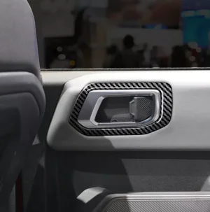 Ford Bronco Interior Door Handle Trim - Matte Carbon Fiber - 4 pcs Ford Bronco Interior Door Handle Trim - Matte Carbon Fiber - 4 pcs