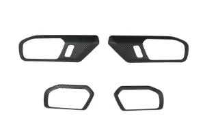 Ford Bronco Interior Door Handle Trim - Matte Carbon Fiber - 4 pcs Ford Bronco Interior Door Handle Trim - Matte Carbon Fiber - 4 pcs