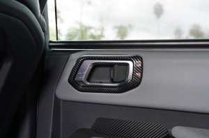 Ford Bronco Interior Door Handle Trim - Matte Carbon Fiber - 4 pcs Ford Bronco Interior Door Handle Trim - Matte Carbon Fiber - 4 pcs