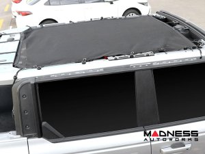Ford Bronco Roof Sun Shade - Mesh - Black - 4-Door - w/ Buckles Ford Bronco Roof Sun Shade - Mesh - Black - 4-Door - w/ Buckles